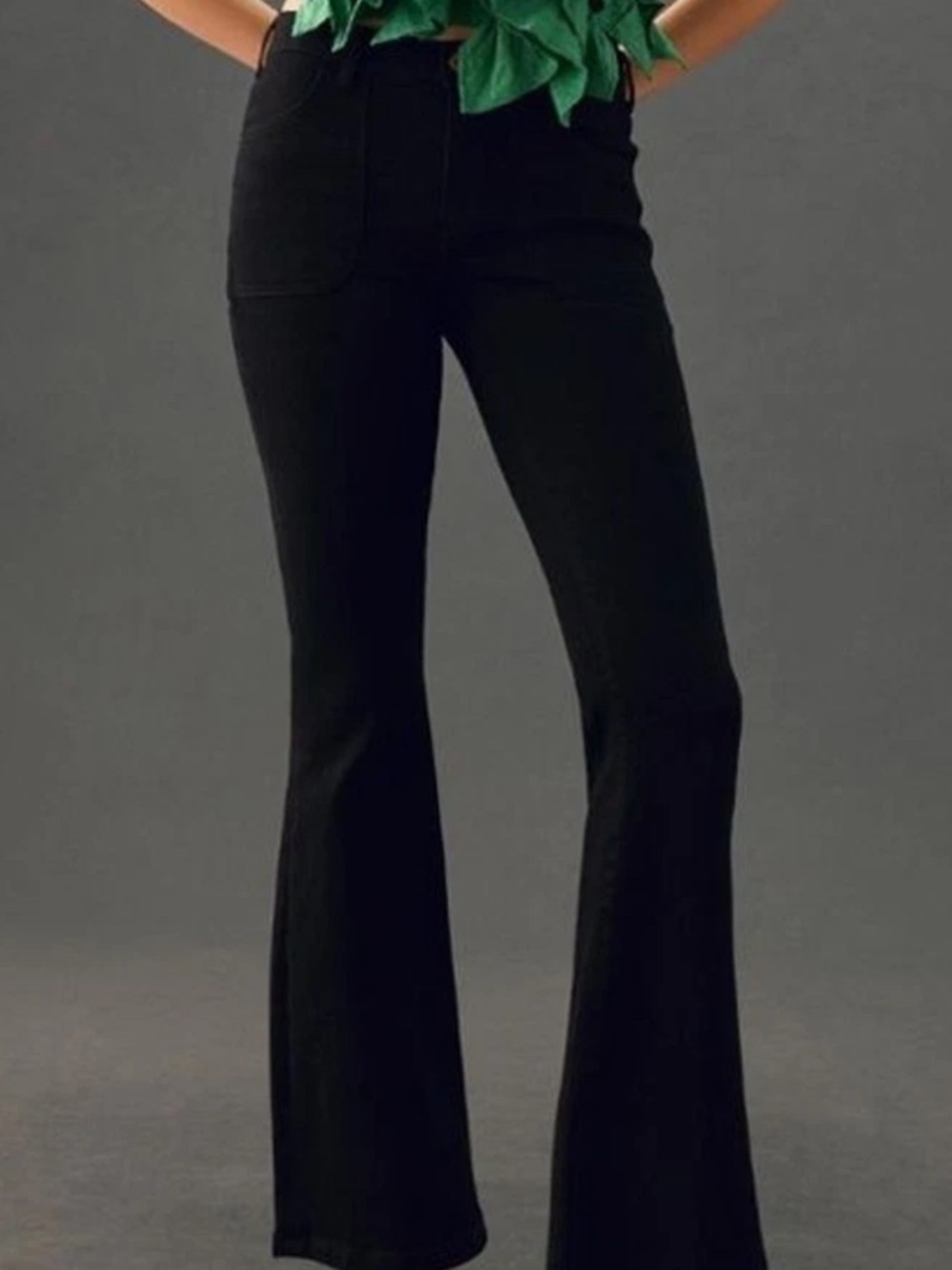 Black Flared PILCRO jeans